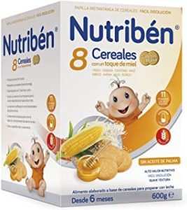 Nutriben Papilla 8 cereales con toque de miel y galletas María
